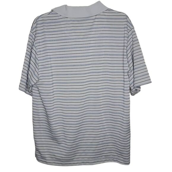 PGA Tour Stripe Golf Polo Shirt Cream White Large - Picture 3 of 14